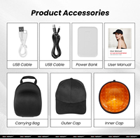 Gorro Capilar con Luz Roja Láser, Recargable, con Temporizador Inteligente y Controlador, Regalo para Hombres y Mujeres