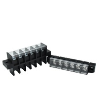 Bornier à double rangée de connecteurs électriques pour circuits imprimés, vis de 13.0mm et barrière noire