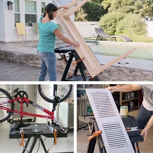 Bancs de travail multifonctionnels en bois DIY, scie à découper, établi de <span class=keywords><strong>menuiserie</strong></span> portable, <span class=keywords><strong>table</strong></span> de travail pliable, <span class=keywords><strong>table</strong></span> de travail mobile pour le travail du bois - Product Image 3