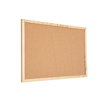 Tablero de Corcho con Marco de Madera de Pino Resistente de Primera Calidad, Tablero de Mensajes Decorativo para Montar en la Pared, Precio de Fábrica al por Mayor para Centros de Capacitación Universitarios
