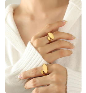 Anillos de joyería de acero inoxidable para niña y mujer, joyas de boda de latón, joyería - Product Image 4