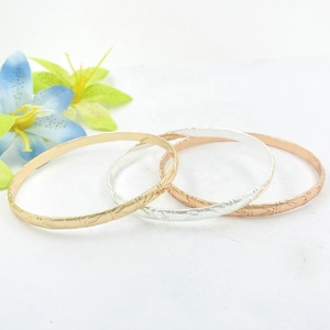 Bracelet en bambou JX289 5 mm pour enfants et adultes, jonc en laiton couleur or, argent, or <span class=keywords><strong>rose</strong></span>, bijoux hawaïens et samoans de Guam, vente en gros - Product Image 6
