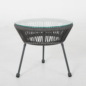Leisure Patio Metal Set <b>Outdoor</b> Garden Furniture Courtyard Hotel Rope Sofas With Double Coffee <b>Tables</b> and Chairs - Product Image 4
