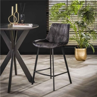 Dossier Accueil Tabourets de bar Tabourets de bar Tabouret îlot de cuisine avec cadre en métal enduit noir