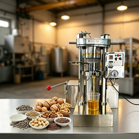 Roestvrij staal volledig automatische nieuwe digitale kleine hydraulische persmachine voor thuis en commercieel gebruik, koude pers pinda-extractor apparatuur