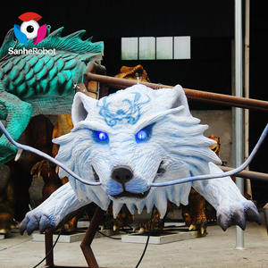 Équipement d'amusement d'<span class=keywords><strong>occasion</strong></span> tigre blanc pour la promotion animaux réalistes animatroniques artificiels modèle Animal Lion grandeur nature - Product Image 2