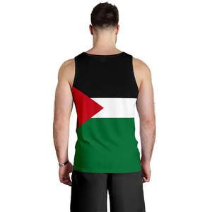 Gratuit Palestine Hommes Débardeur Aigle de <span class=keywords><strong>Saladin</strong></span> Vente en gros Polyester Débardeur sans manches pour homme Personnalisé - Product Image 2