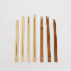 Palillos desechables de madera de bambú, 21cm/23cm/24cm, tamaño estándar, suministro directo de fábrica