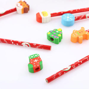 Lápiz de Madera Creativo con Diseño de Dibujos Animados y Mini Borrador de Animales, Regalo Escolar, Regalo de Navidad para Niños, Lápices Estándar - Product Image 5