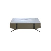 Table basse en pierre avec tiroirs de rangement - Design moderne de luxe léger pour salon, bureau, hôtel, meubles de maison