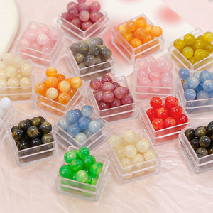 樹脂キャッツアイビーズ段階的ゴールドメッキDIYビーズブレスレットネックレスジュエリーアクセサリー - Product Image 6