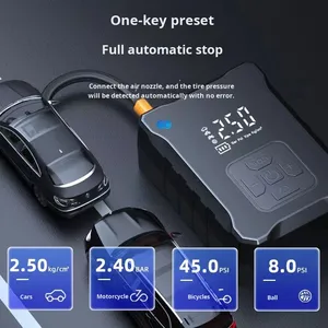 Pompe à air électrique portable haute puissance pour voiture avec affichage numérique en ABS et recharge USB - <span class=keywords><strong>Gonfleur</strong></span> de pneus multifonctionnel - Product Image 3