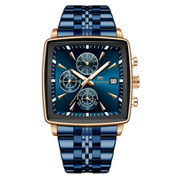 Montre de luxe pour homme VA VA VOOM, chronographe, cadran carré, unique, lumineuse, étanche, montre-bracelet pour homme, Montre De Luxe Homme