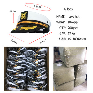Gorra de <span class=keywords><strong>Capitán</strong></span> Blanca al por Mayor, Gorra de la Marina Americana, Gorra de Marinero Europeo-Americano, Sombrero de Yate, Gorra de Marinero para Fiestas - Product Image 6