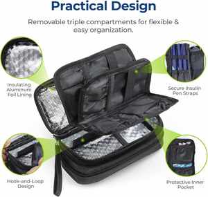 Estuche Refrigerador de Insulina Portátil, Expandible y Aislado, con Paquetes de Gel Refrigerante, Tiempo de Refrigeración de 10 a 125 Horas, para Viajes en Avión y por Carretera - Product Image 5