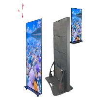 Pantalla LED Plegable para Carteles, Señalización Digital Móvil con Ruedas Universales para Joyerías, Relojerías y Marketing en Tiendas
