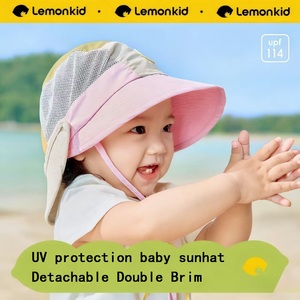Chapeau de soleil bébé Lemonkid <span class=keywords><strong>anti</strong></span>-<span class=keywords><strong>UV</strong></span> en stock, chapeau bob respirant pour enfants avec grande visière en caoutchouc surélevée, <span class=keywords><strong>casquette</strong></span> de baseball à séchage rapide - Product Image 1
