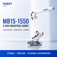 Robot industriel FOBOT 6 axes 12 kg Mr12z-1550, rayon d'action de 1550 mm, 220 V, traitement laser, nouvelle construction