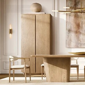 Cadeira de Jantar Moderna em Madeira de Carvalho e Couro, Cadeira de Sala de Jantar em Madeira Sólida - Product Image 6