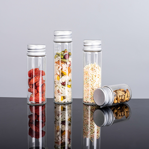 Flacon en <span class=keywords><strong>verre</strong></span> tubulaire avec bouchon à vis en aluminium 115 mm 116 mm 120 mm Tube en <span class=keywords><strong>verre</strong></span> pour bonbons épices comprimés - Product Image 6