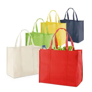 Eco Friendly Heavy Duty Grocery Shopping Non Woven Tote Bag with LOGO