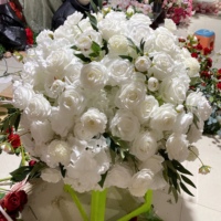 Vente flash : centres de table de mariage, boules de fleurs artificielles en roses blanches, centres de table de mariage, boules de fleurs artificielles