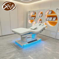 Table de massage électrique inclinable chauffante de luxe pour esthéticiennes, soins médicaux, esthétique, salon, spa, beauté, cils et visage