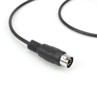 Câble personnalisable avec fiche DIN mâle 7 broches vers fils ouverts, cordon de connexion DIN industriel en cuivre OFC pour systèmes audio/de contrôle