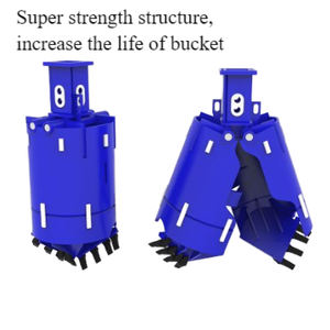 2024バウアーソイルメック建設掘削機アースドリルツールオープン型ボディタイプ掘削バケット弾丸歯付き - Product Image 3