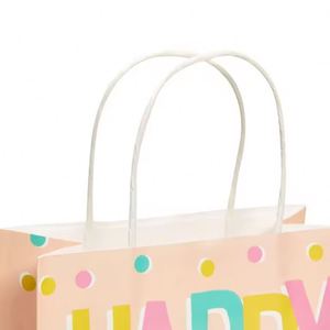 Colorful Art <b>Paper</b> Gift Bags for Kids Custom LOGO Wrapping <b>Tissue</b> <b>Paper</b> Happy Birthday Party Decorations for Girls and Boys - Product Image 3