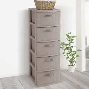 Cajonera Plastico Organizador 5 Niveles Tipo <b>Rattan</b> Marca Mq - Product Image 1