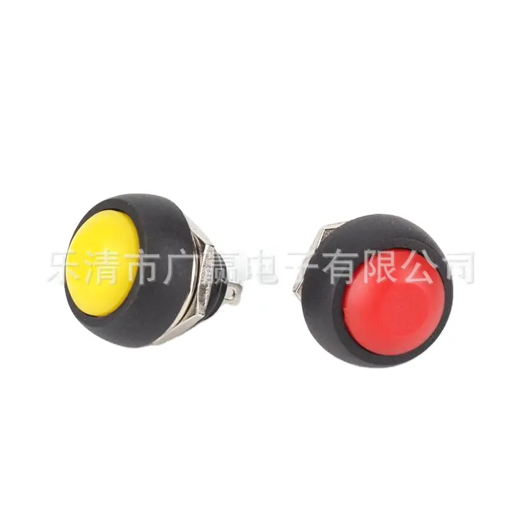 1Pcs 2Pin Mini Switch 12mm 1A waterproof switch 12v momentary Push button Switch since the reset Non-locking