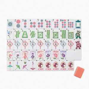 Juego de Mahjong Americano de 4 Capas Color Coral Menta, 160 Piezas, Fichas de Caballo, Joker y Viento, Acrílico Premium, Venta al por Mayor - Product Image 3
