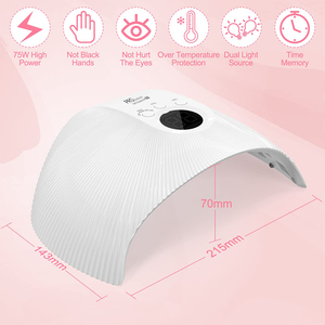 Lampada UV LED per Unghie SUNNAIL SUN X33 Plus 75W con Texture a Conchiglia 2023, Asciuga Smalto Gel per Uso Professionale con 30 LED - Product Image 5