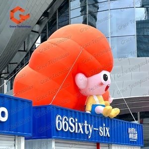 Decoración Publicitaria Personalizada para Exteriores, Inflable, Linda Chica de Dibujos Animados, Personaje de Película Gigante Inflable, Mascota - Product Image 6