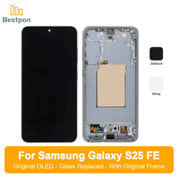 Remplacement pour l'écran OLED du Samsung Galaxy S25 FE 5G, assemblage d'écran original + verre remplaçable, avec cadre d'origine, grade A