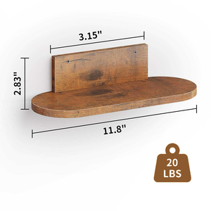 رف خشبي ريفي مثبت على الحائط عالي الجودة، رف حائط عائم حديث، رف تخزين من الخشب الصلب الفاخر - Product Image 5