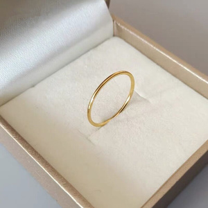 2023 Women Simple 1 <strong>MM</strong> Thinner <strong>Rings</strong> for Women Gold Color Stainless Steel Finger <strong>Ring</strong> for Female Male Unisex Temperature Jewelry - Product Image 1