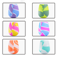 Tasse en silicone de qualité supérieure personnalisée, recyclable, incassable, tasse à vin en silicone garantie pour les cadeaux de fête
