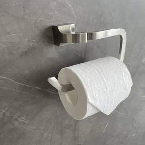 Porte-papier toilette mural en acier inoxydable - Support de rouleau de papier hygiénique en métal durable pour salle de bain et cuisine d'hôtel - Product Image 5