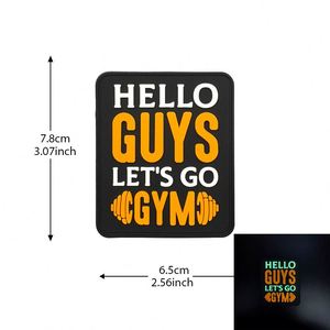 Offerta Speciale: Patch in PVC Morbido Personalizzato 'Let's Go to Fitness', Logo 3D in Gomma con Retro in Velcro, Patch Luminose per Abbigliamento e Cappelli - Product Image 5