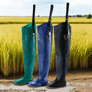 Fabricant de bottes en PVC avec logo personnalisé, bottes de terrain pour la pêche, le jardin, l'agriculture, les agriculteurs, bottes de rizière pour hommes et femmes, vêtements de travail - Product Image 2
