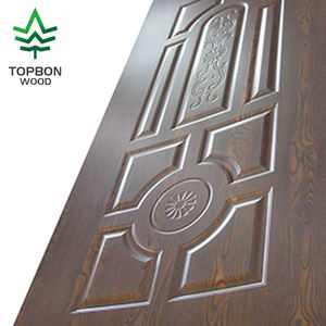 Serie de moldeo de grado <span class=keywords><strong>cero</strong></span> de 4mm, chapa de puerta de melamina moldeada decorativa para interiores, paneles de piel de puerta Interior decorativos, puerta plana - Product Image 2