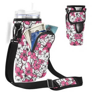 กระเป๋าใส่แก้วน้ำลายดอกพิงค์ฮาว คอลเลคชั่นอโลฮ่า  สำหรับแก้วกาแฟ แก้วน้ำ 40 ออนซ์  พร้อมหูหิ้ว - Product Image 2