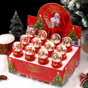 Christmas Ornament Gift Set Luminous Glowing Resin Crystal Ball <b>Train</b> for Snowman Ornament Holiday Decorations - Product Image 3