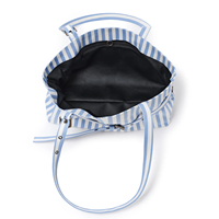 Tas Tote Kanvas Bergaris untuk Belanja, Perjalanan, Wanita, Fashion, Tas Selempang, Logo Custom, Multi Warna, Tas Kasual Sehari-hari