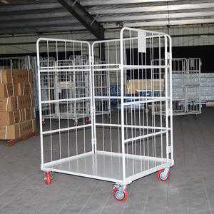 כבד כבל פלדה מתקפל כבל אחסון גליל מיכל קריסה מתמוטט מלון עם גלגלים וכלוב גליל מזרן - Product Image 2