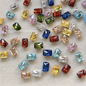 Accessori per Nail Art <span class=keywords><strong>Ying</strong></span> Meng con Zirconi Colorati e Strass, Forme Scintillanti: a Forma di Uovo, Cuore, Stella a Cinque Punte e Forme Irregolari - Product Image 4
