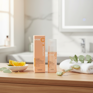 Crema Facial Iluminadora SOQU Synergy con Vitamina C+E, Hidratante, Calmante y Masajeadora, 250ml, KBeauty Coreana - Product Image 2
