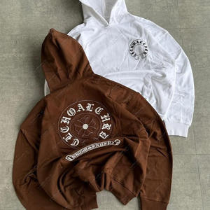Custom Winter Heavyweight 100% Cotton Waterproof Windproof Embroidered <b>Oversized</b> Print Baggy <b>Hoodie</b> Sweatpants Set <b>Men</b> Tracksuit - Product Image 3
